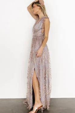 New Baltic Born Arlene Shimmer Gown | Dusty Lilac + Rose DustyLilac+Rose