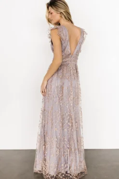 New Baltic Born Arlene Shimmer Gown | Dusty Lilac + Rose DustyLilac+Rose