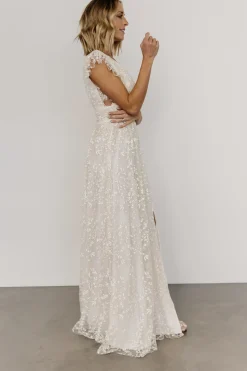 New Baltic Born Arlene Shimmer Gown | Ivory