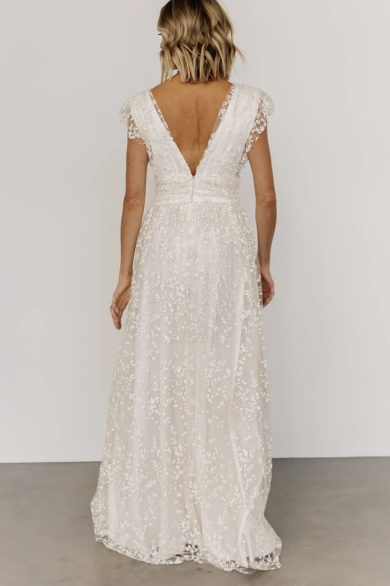 New Baltic Born Arlene Shimmer Gown | Ivory