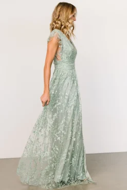 Hot Baltic Born Arlene Shimmer Gown | Sage