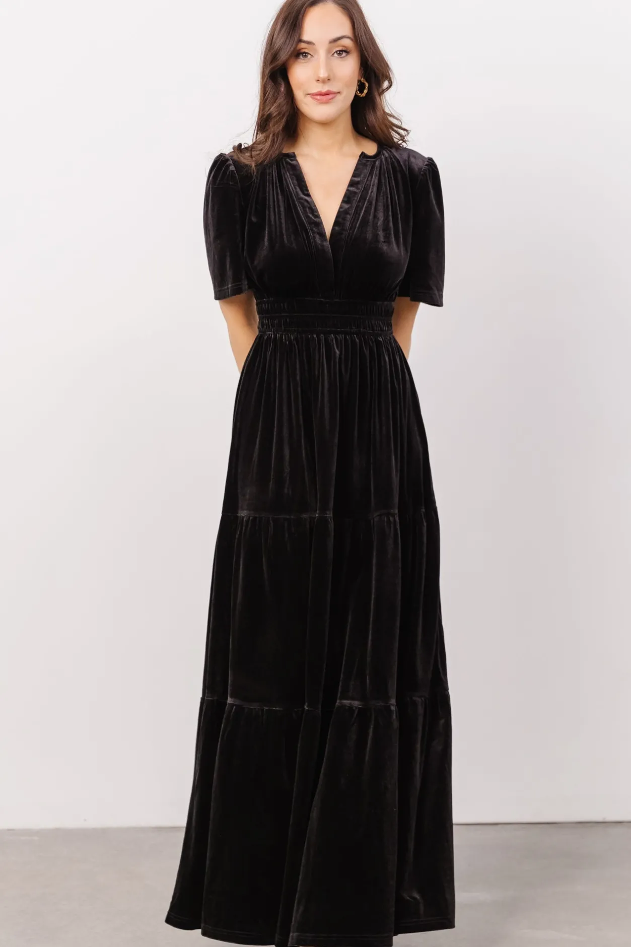 Clearance Baltic Born Artemis Velvet Maxi Dress | Black