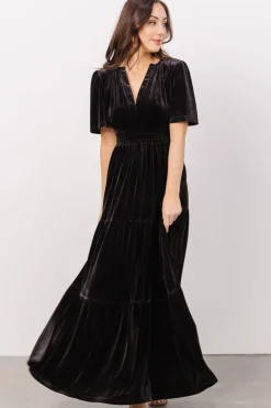 Clearance Baltic Born Artemis Velvet Maxi Dress | Black
