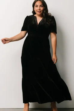 Clearance Baltic Born Artemis Velvet Maxi Dress | Black