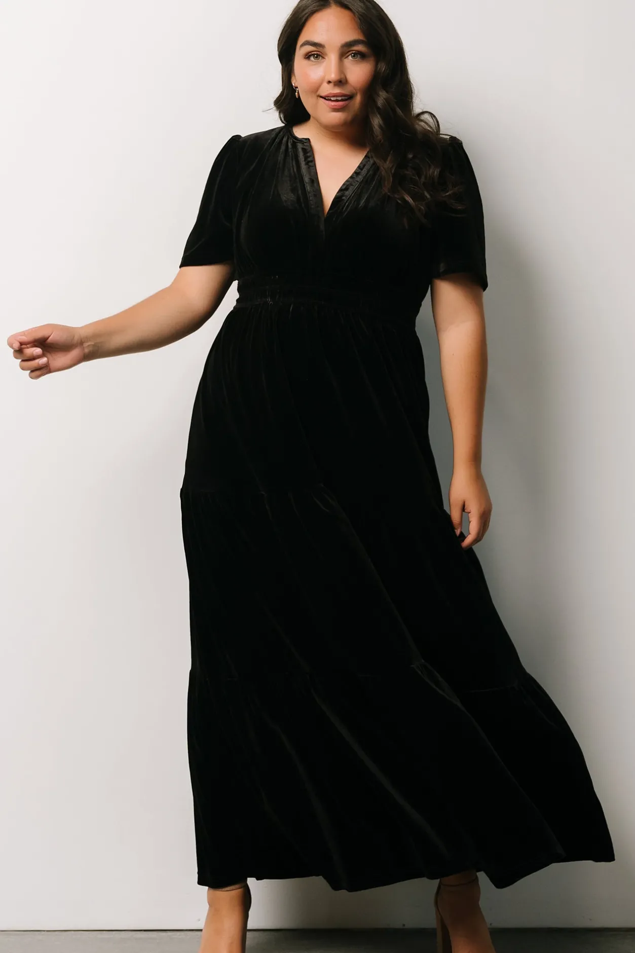 Clearance Baltic Born Artemis Velvet Maxi Dress | Black