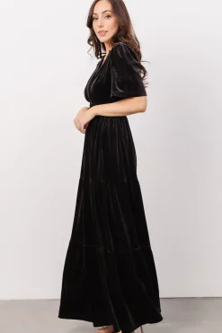Clearance Baltic Born Artemis Velvet Maxi Dress | Black