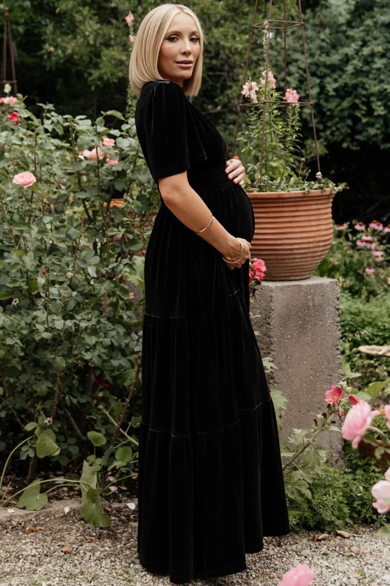 Clearance Baltic Born Artemis Velvet Maxi Dress | Black