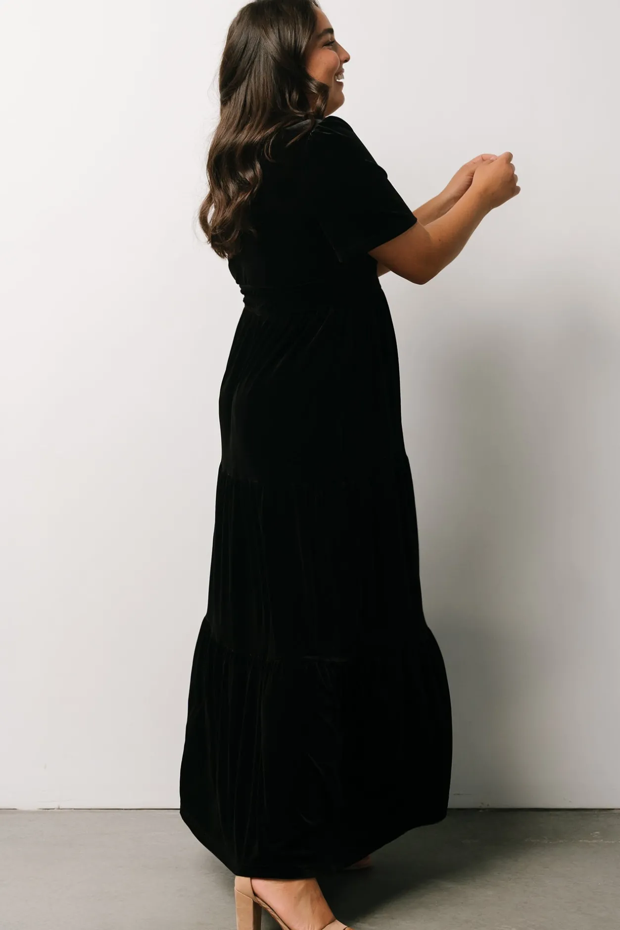 Clearance Baltic Born Artemis Velvet Maxi Dress | Black