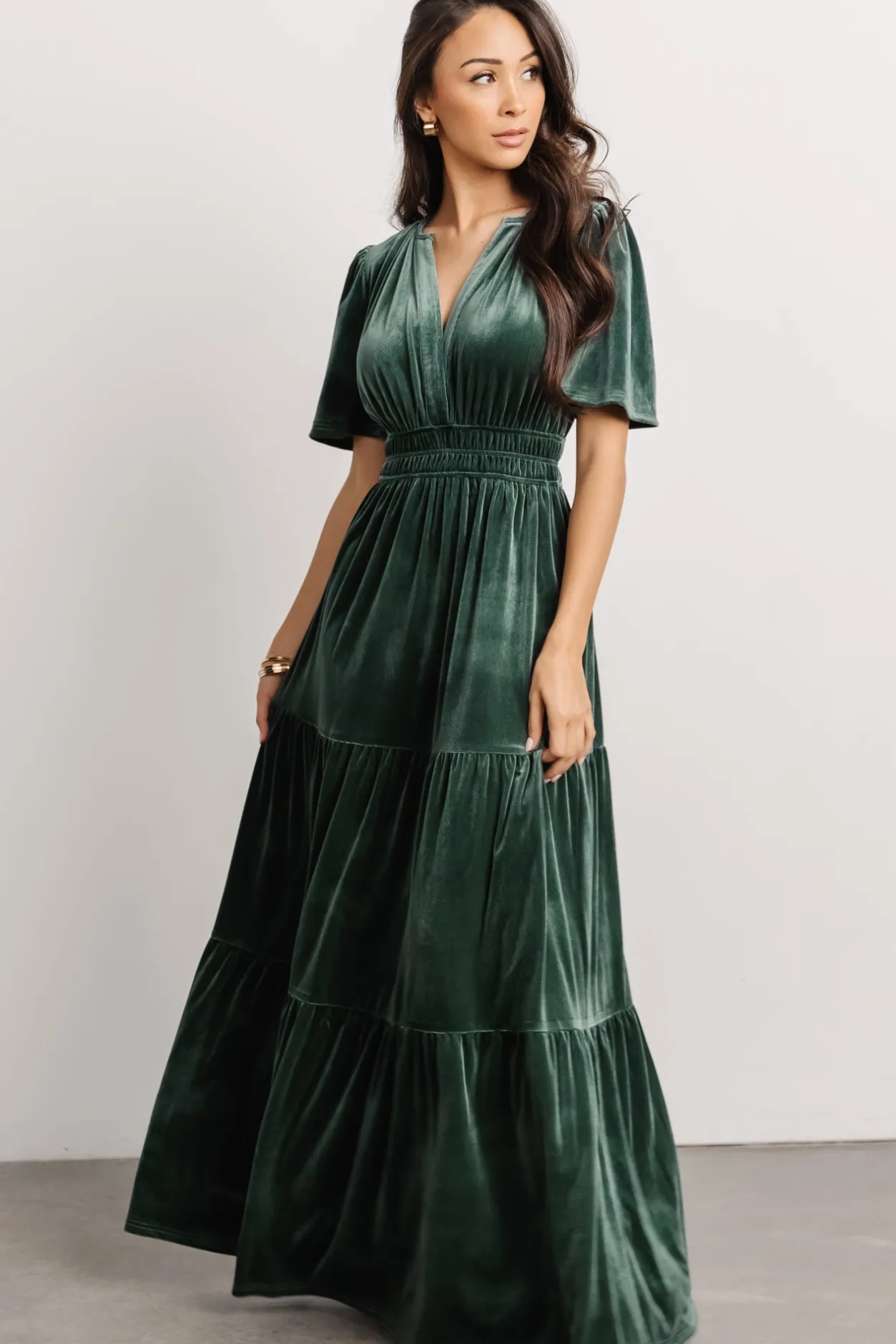 New Baltic Born Artemis Velvet Maxi Dress | Deep Lagoon DeepLagoon