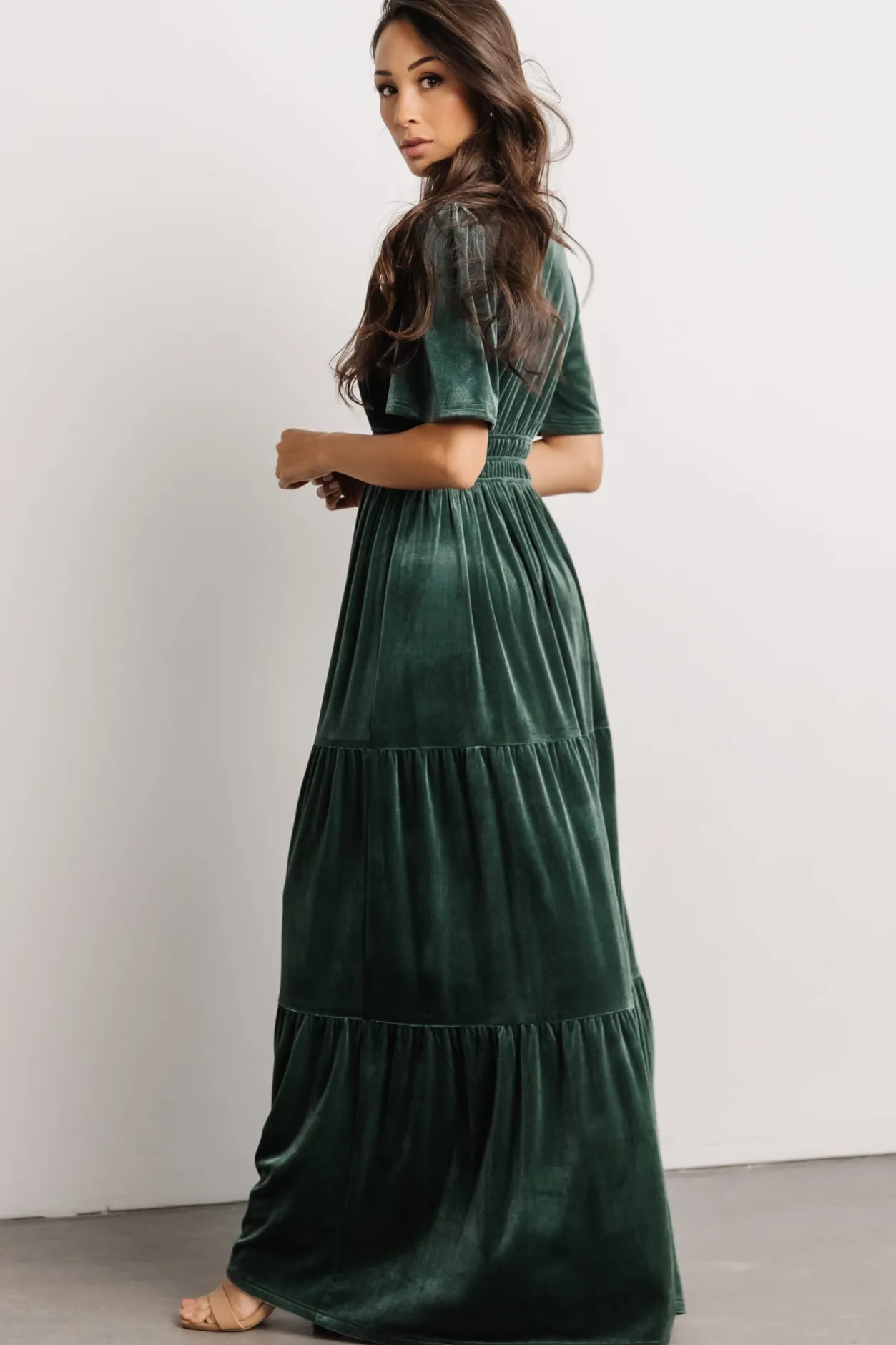 New Baltic Born Artemis Velvet Maxi Dress | Deep Lagoon DeepLagoon