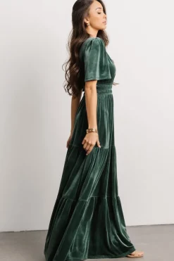 New Baltic Born Artemis Velvet Maxi Dress | Deep Lagoon DeepLagoon