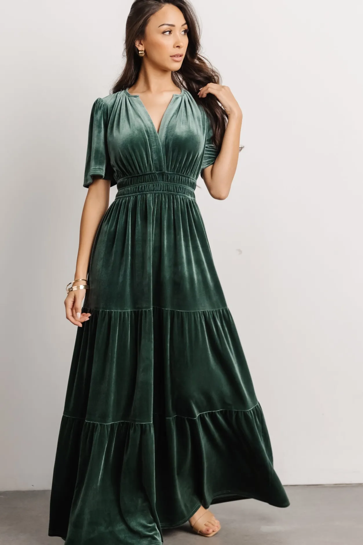 New Baltic Born Artemis Velvet Maxi Dress | Deep Lagoon DeepLagoon
