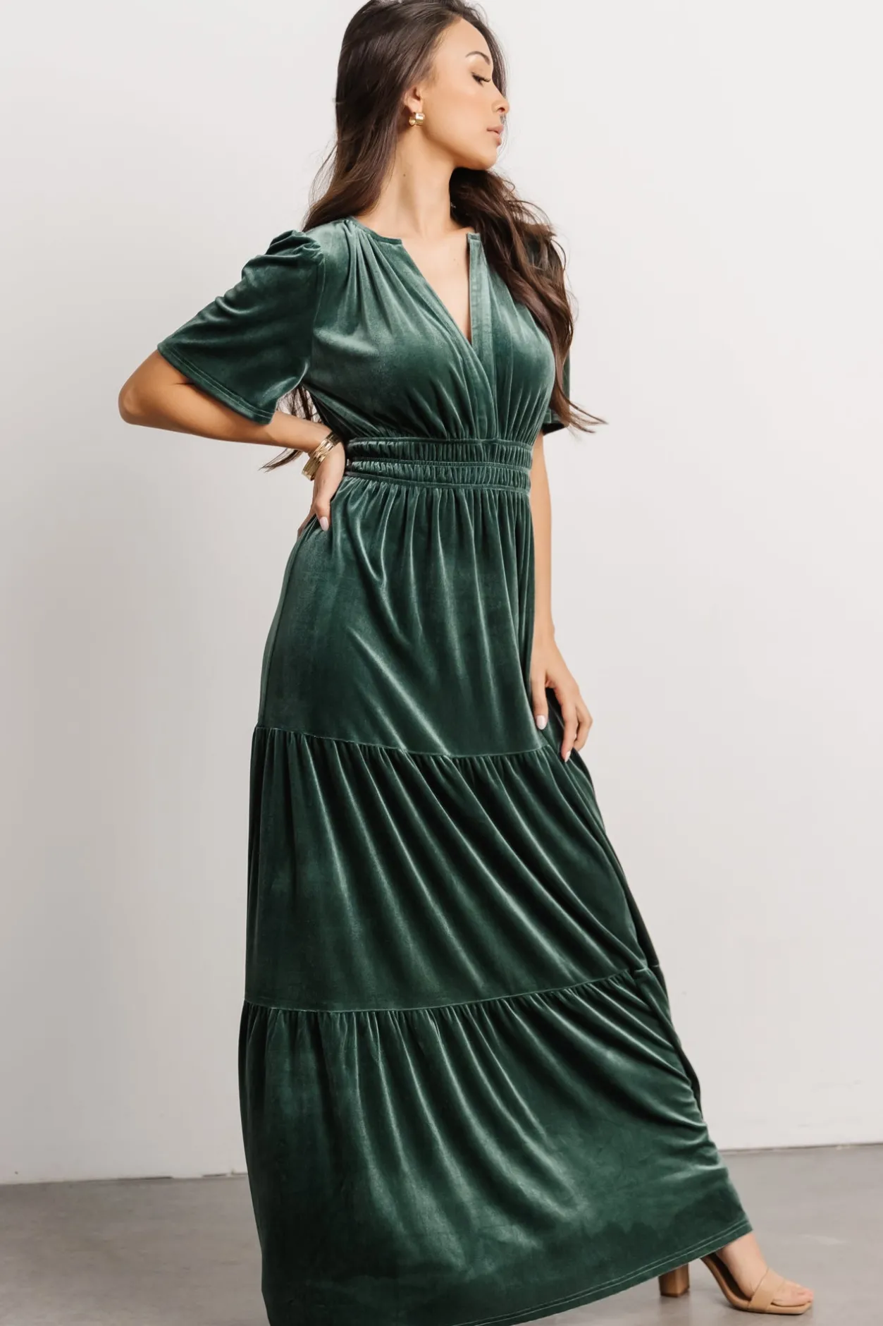New Baltic Born Artemis Velvet Maxi Dress | Deep Lagoon DeepLagoon