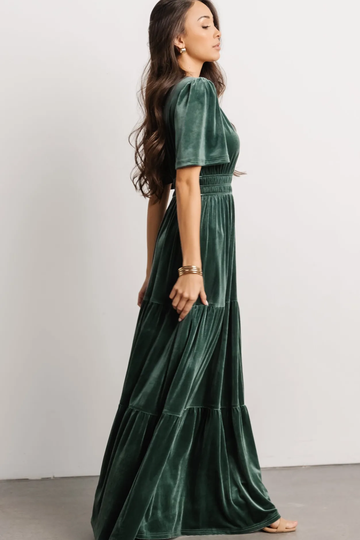 New Baltic Born Artemis Velvet Maxi Dress | Deep Lagoon DeepLagoon