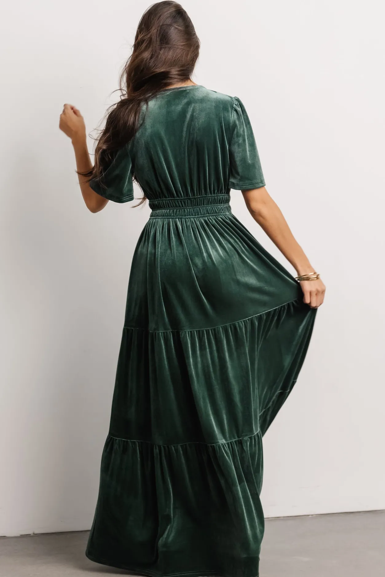 New Baltic Born Artemis Velvet Maxi Dress | Deep Lagoon DeepLagoon