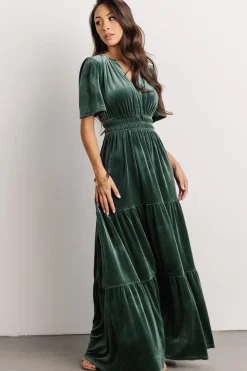 New Baltic Born Artemis Velvet Maxi Dress | Deep Lagoon DeepLagoon