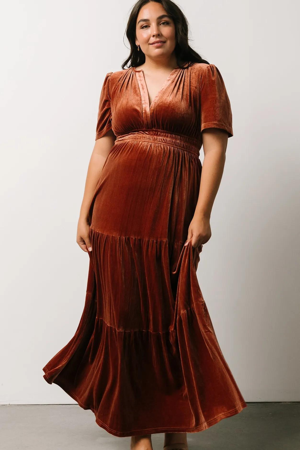 Clearance Baltic Born Artemis Velvet Maxi Dress | Dark Spice DarkSpice