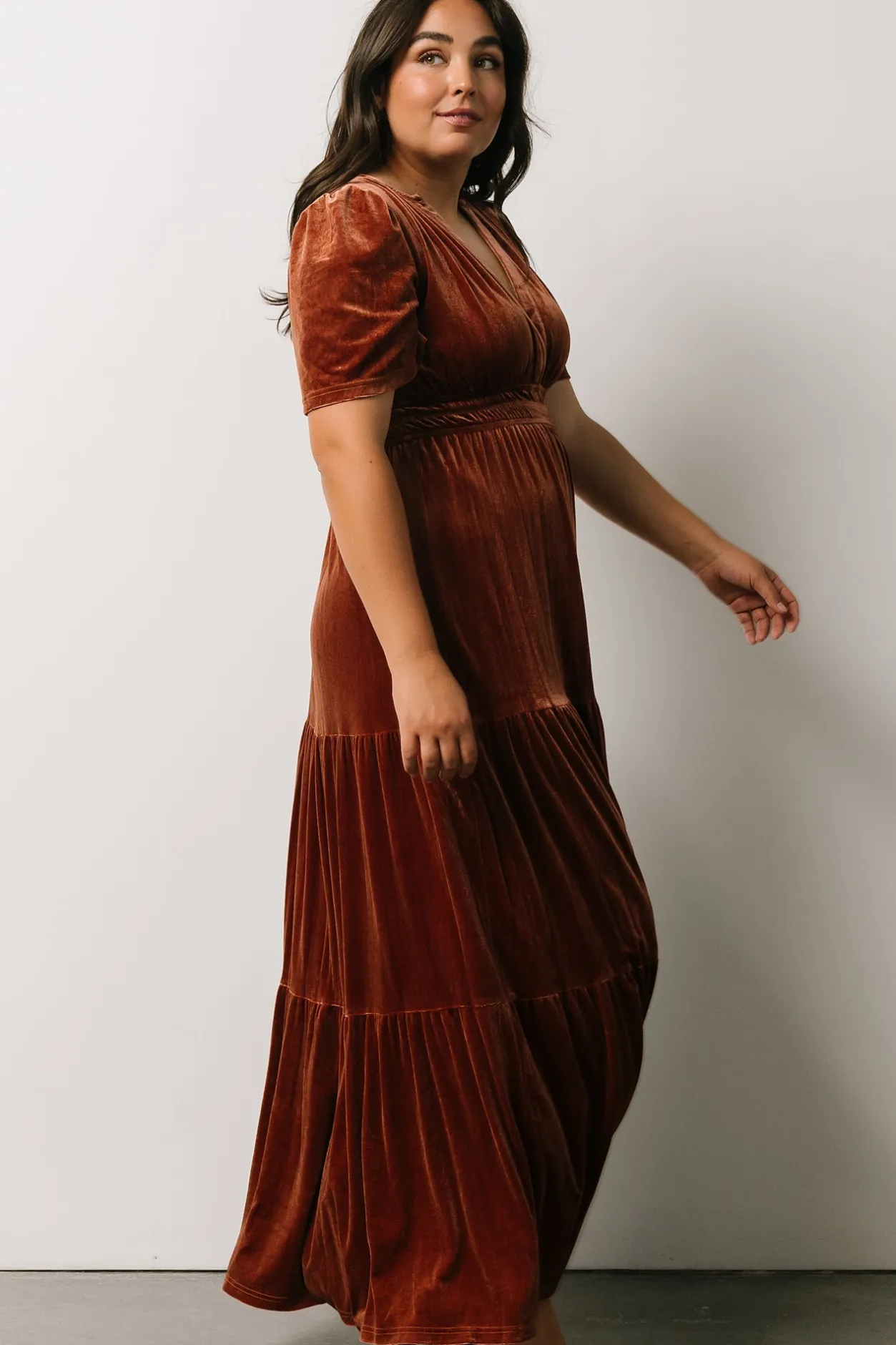 Clearance Baltic Born Artemis Velvet Maxi Dress | Dark Spice DarkSpice