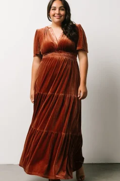 Clearance Baltic Born Artemis Velvet Maxi Dress | Dark Spice DarkSpice