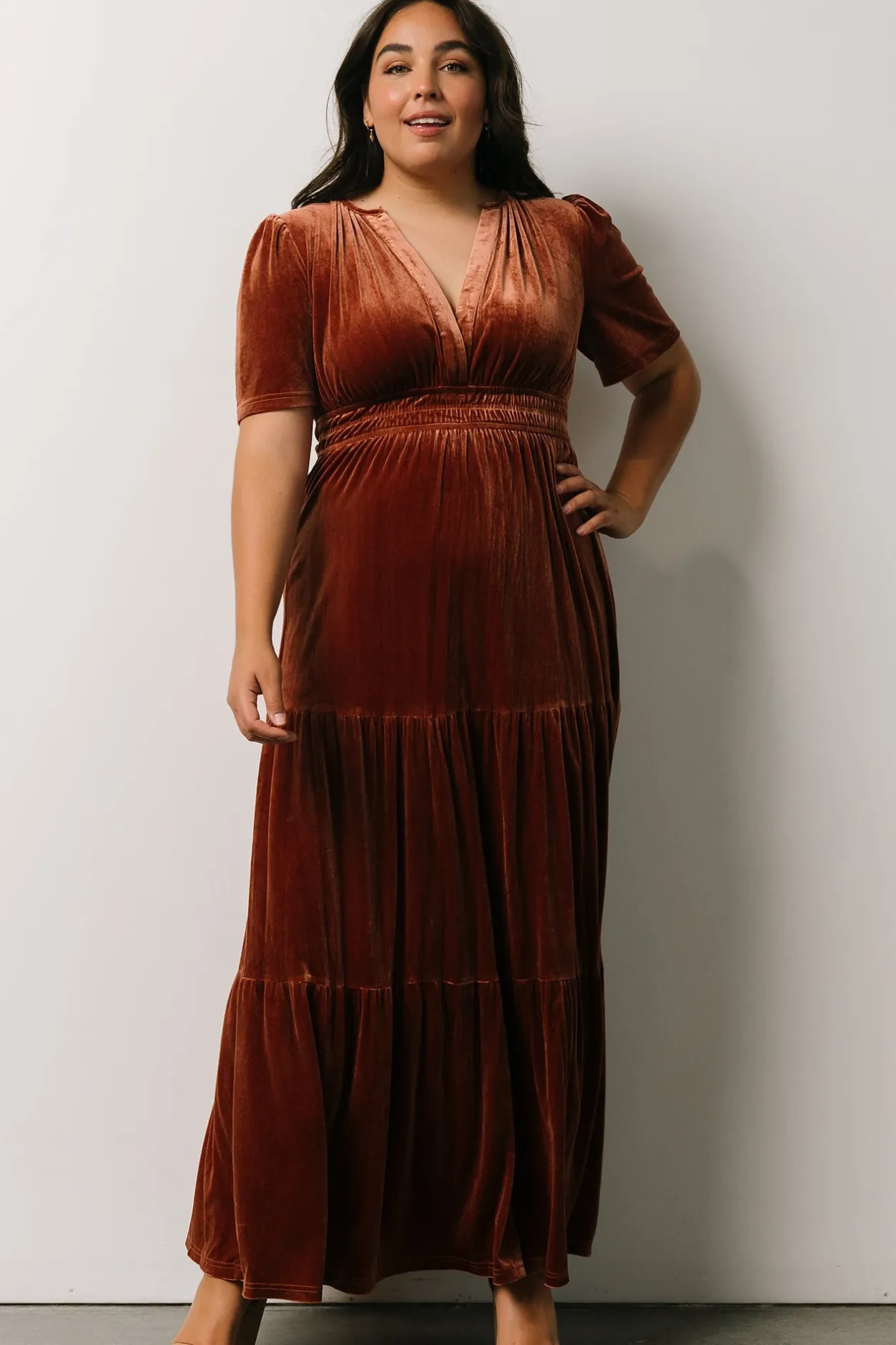 Clearance Baltic Born Artemis Velvet Maxi Dress | Dark Spice DarkSpice