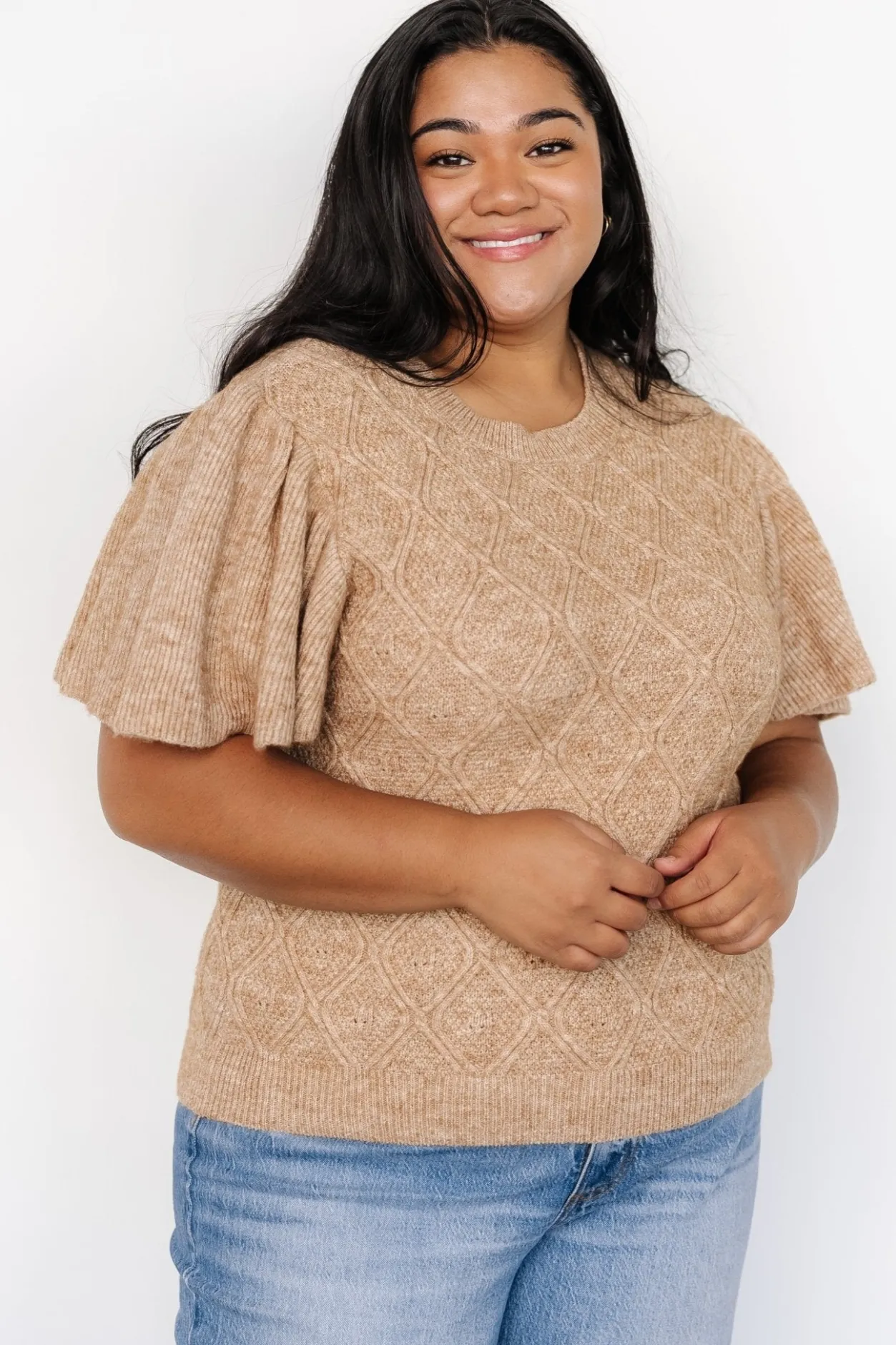 Outlet Baltic Born Asa Knit Sweater Top | Caramel