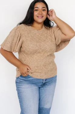 Outlet Baltic Born Asa Knit Sweater Top | Caramel