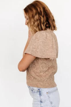 Outlet Baltic Born Asa Knit Sweater Top | Caramel