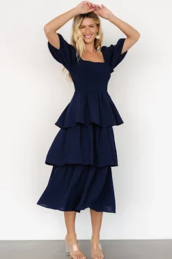 Fashion Baltic Born Ashbourne Tiered Dress | Midnight Blue MidnightBlue