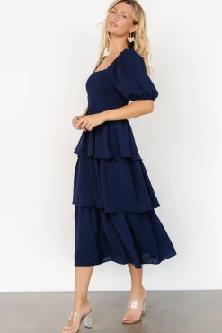 Fashion Baltic Born Ashbourne Tiered Dress | Midnight Blue MidnightBlue