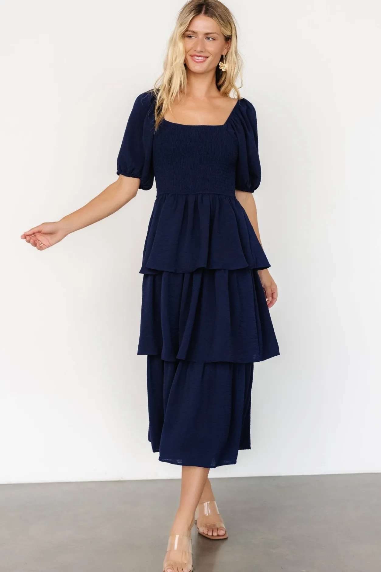 Fashion Baltic Born Ashbourne Tiered Dress | Midnight Blue MidnightBlue