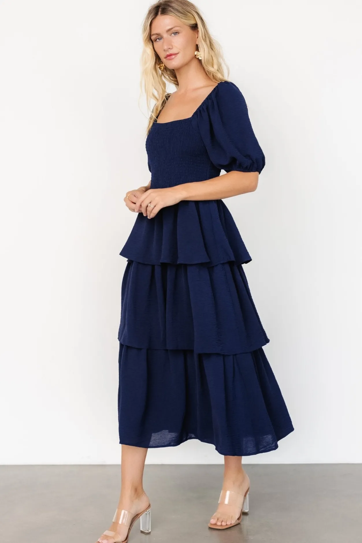 Fashion Baltic Born Ashbourne Tiered Dress | Midnight Blue MidnightBlue