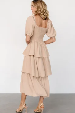Fashion Baltic Born Ashbourne Tiered Dress | Taupe
