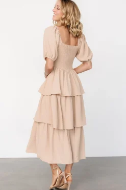 Fashion Baltic Born Ashbourne Tiered Dress | Taupe