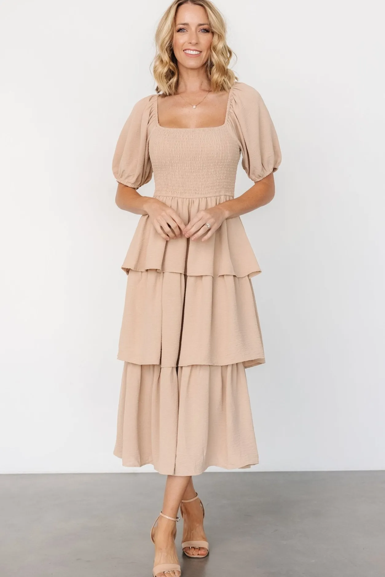 Fashion Baltic Born Ashbourne Tiered Dress | Taupe