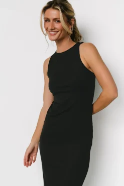 Clearance Baltic Born Ashley Ribbed Tank Dress | Black
