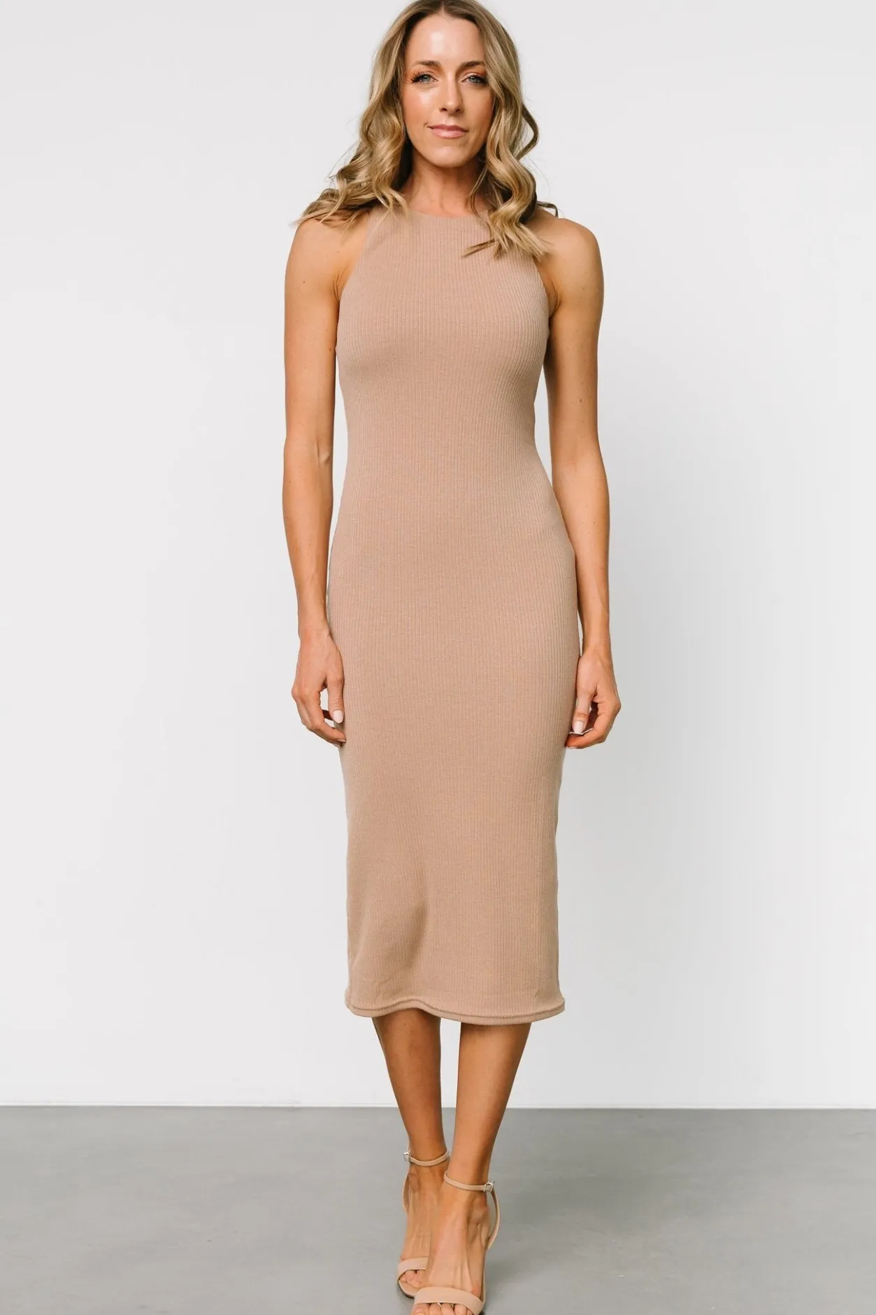 Hot Baltic Born Ashley Ribbed k Dress | Tan