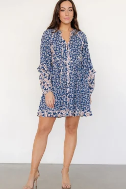 Clearance Baltic Born Aster Short Dress | Navy Multi Floral NavyMultiFloral