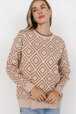 Hot Baltic Born Asther Diamond Sweater | Oatmeal + Camel Oatmeal+Camel