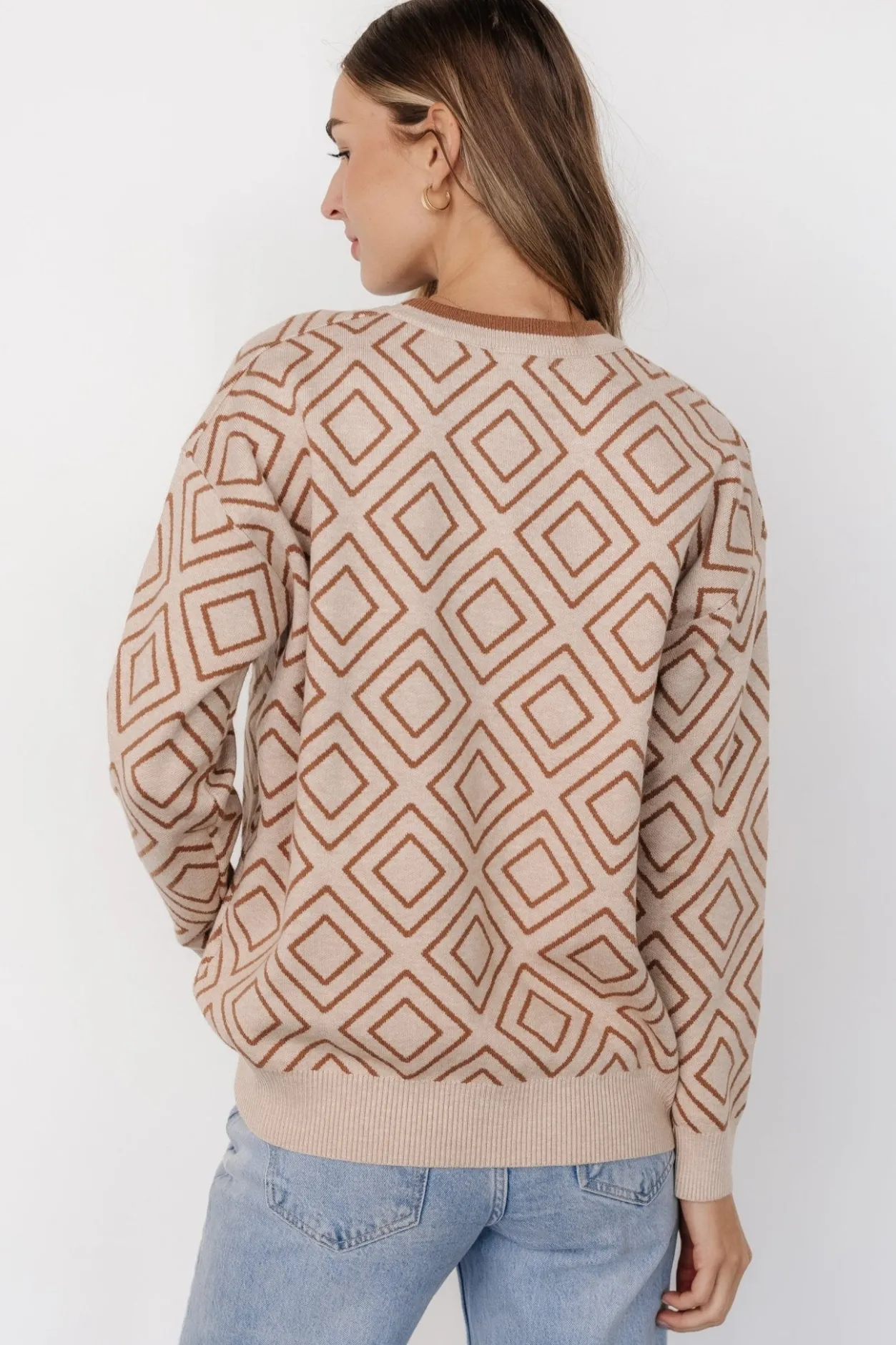 Hot Baltic Born Asther Diamond Sweater | Oatmeal + Camel Oatmeal+Camel