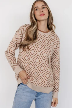 Hot Baltic Born Asther Diamond Sweater | Oatmeal + Camel Oatmeal+Camel
