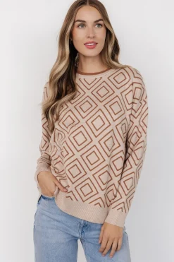 Hot Baltic Born Asther Diamond Sweater | Oatmeal + Camel Oatmeal+Camel