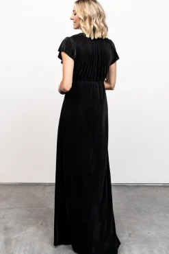 Outlet Baltic Born Athena Pleated Maxi Dress | Black
