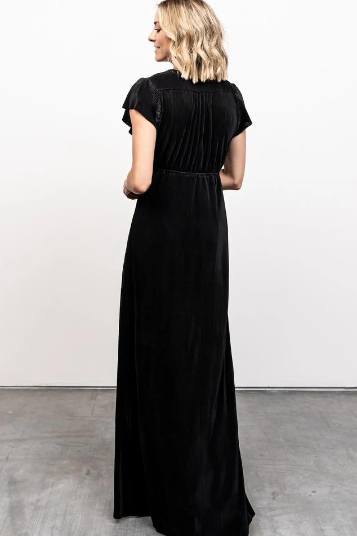 Outlet Baltic Born Athena Pleated Maxi Dress | Black