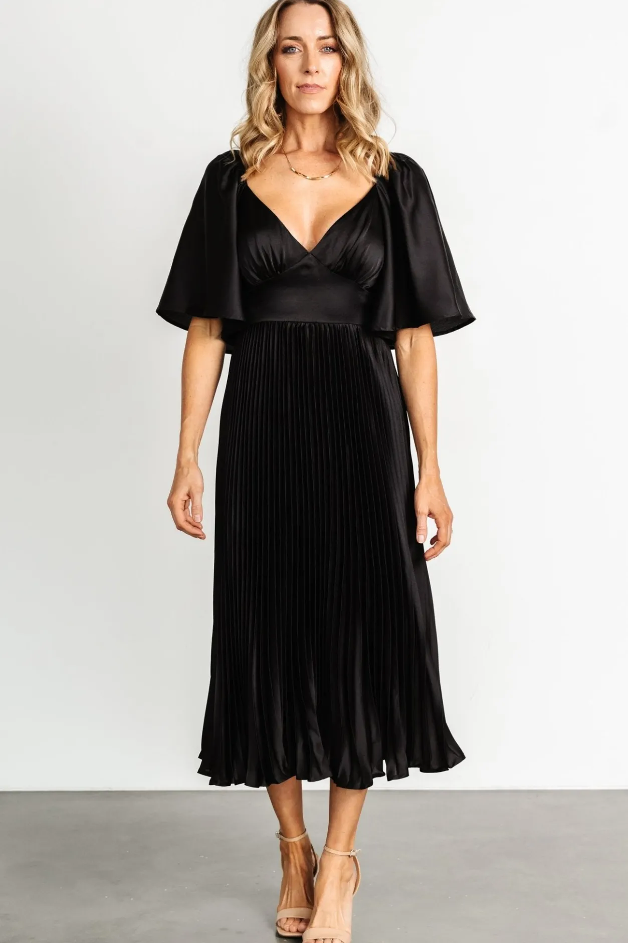 Outlet Baltic Born Aubree Pleated Dress | Black