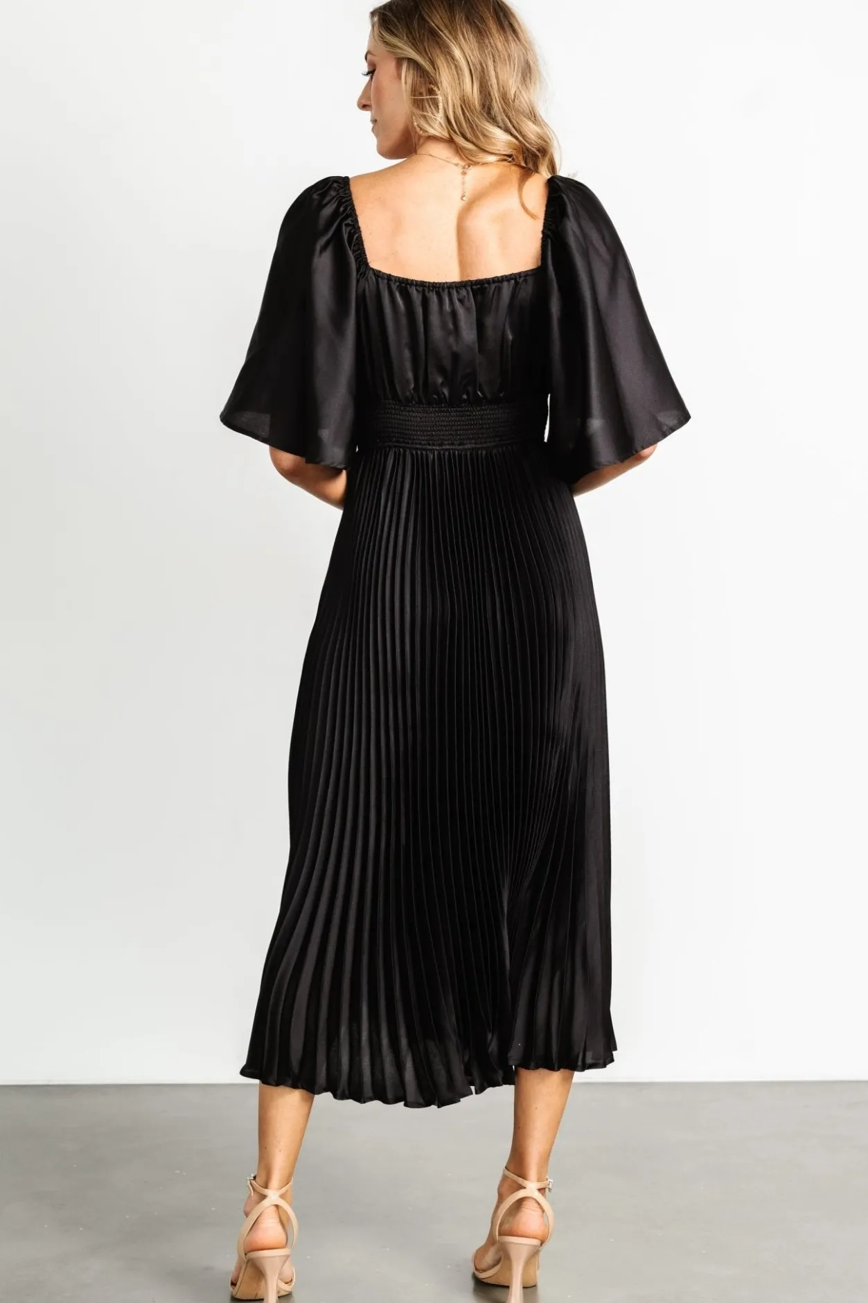 Outlet Baltic Born Aubree Pleated Dress | Black