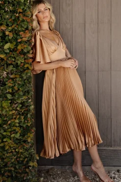 Sale Baltic Born Aubree Pleated Dress | Champagne