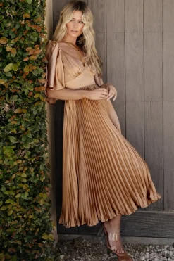 Sale Baltic Born Aubree Pleated Dress | Champagne