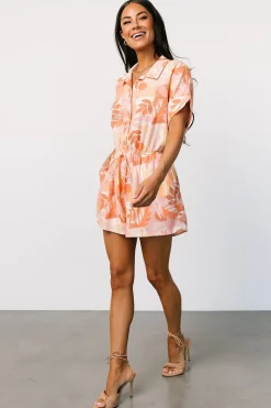 Outlet Baltic Born Audra Romper | Pink Multi Print PinkMultiPrint