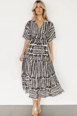 Clearance Baltic Born Austin Kimono Dress | Black Print BlackPrint
