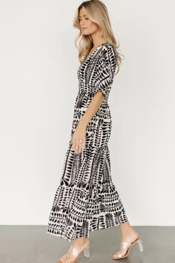 Clearance Baltic Born Austin Kimono Dress | Black Print BlackPrint